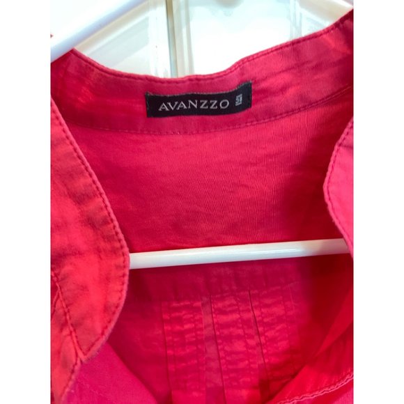 Avanzzo short Sleeve Blouse pink designer collared shirt BR 38 / US S M Size Top - Picture 10 of 13